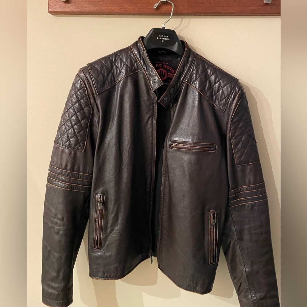 Brand new Marc Moto (full leather) jacket by designer Andrew Marc